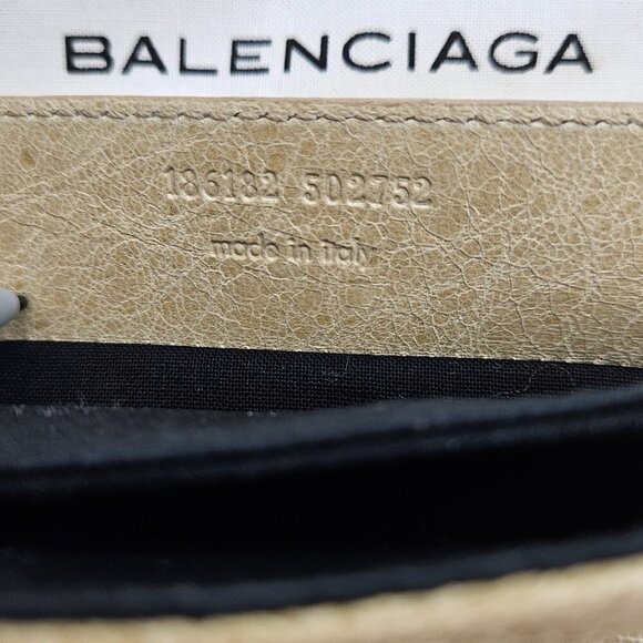 Balenciaga  Neutral Beige Leather Clutch - Picture 3 of 17